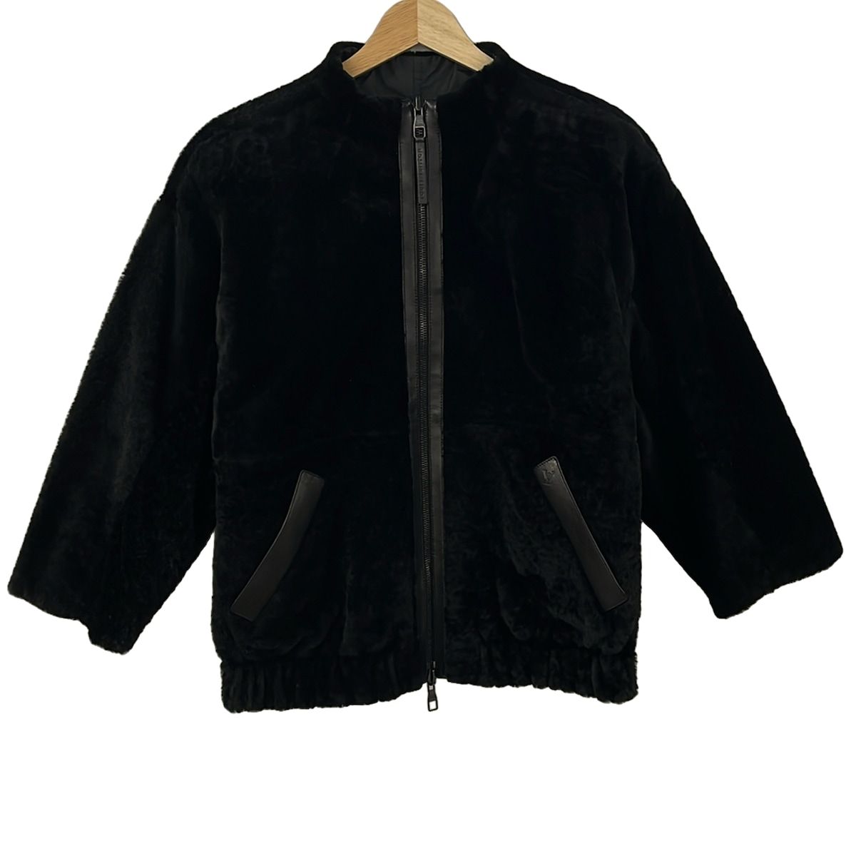 LOUIS VUITTON(ルイヴィトン) ブルゾン サイズ36 S レディース美品 - 黒 長袖/ベロア/リバーシブル/冬