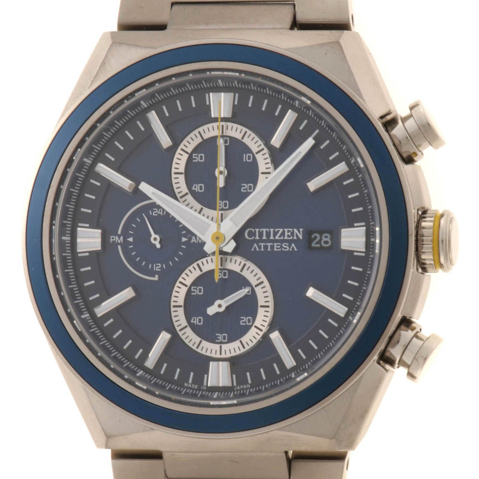 【希少】シチズン アテッサ ブルー　CB0837-65L 美品 箱付 CITIZEN シチズン アテッサ エコドライブ CA0837-65L 腕時計