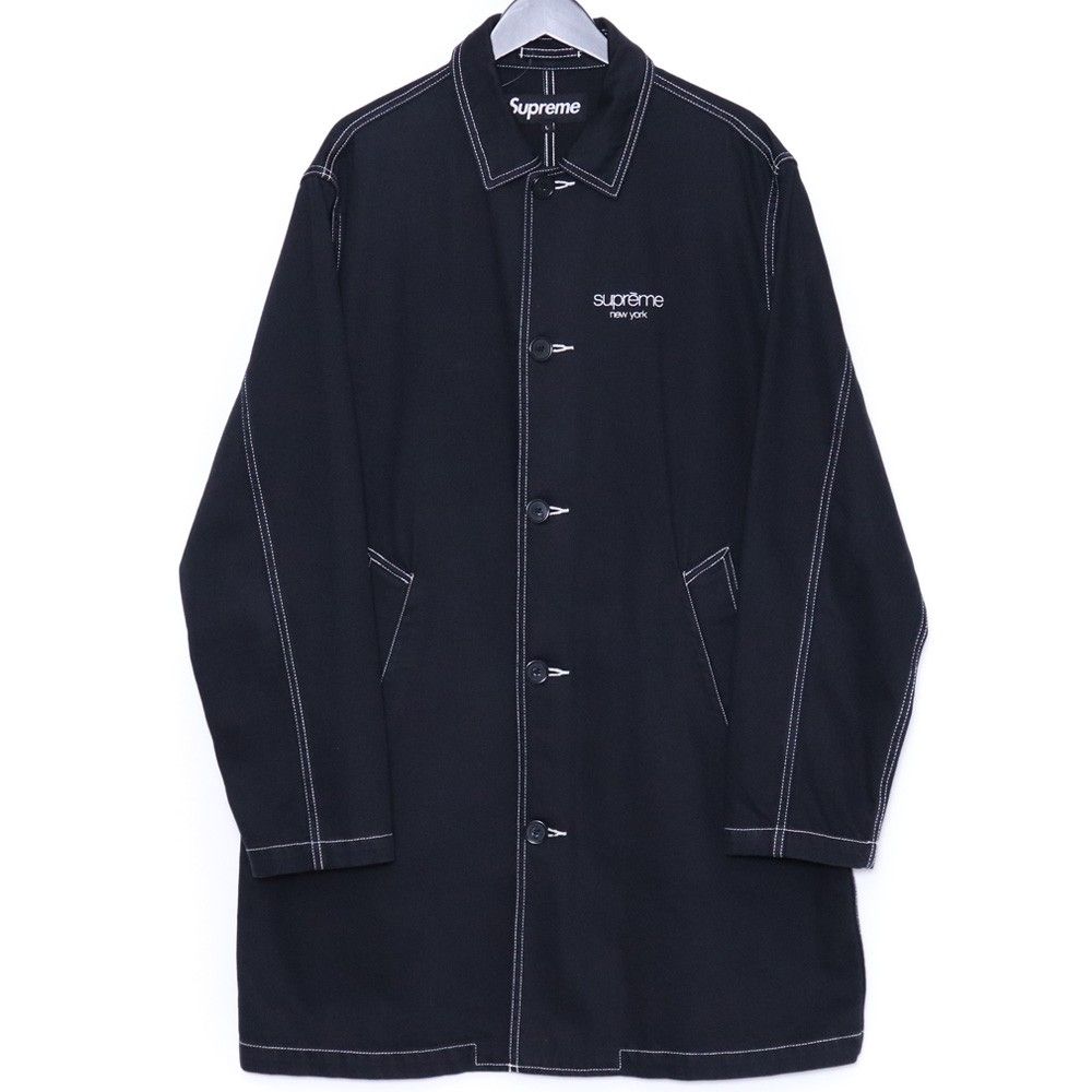美品!! シュプリーム　Washed Work Trench Coat Lサイズ SUPREME Washed Work Trench Coat Lサイズ ブラック - メルカリ