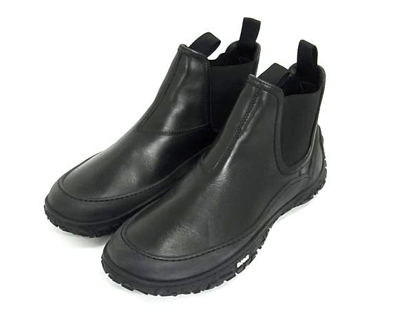 ■美品■ ChristianDior クリスチャンディオール B28 レザー チェルシーブーツ 靴 シューズ メンズ ブラック系 GE0863