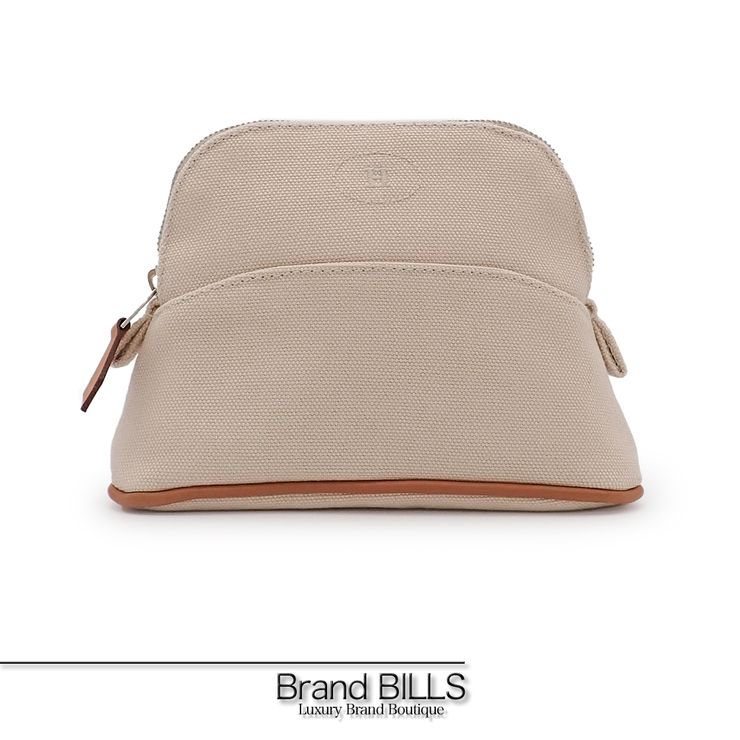 未使用品 HERMES エルメス ボリードポーチ ミニミニ 小物入れ H104772M Hロゴ コットンキャンバス ナチュラル ベージュ レディース