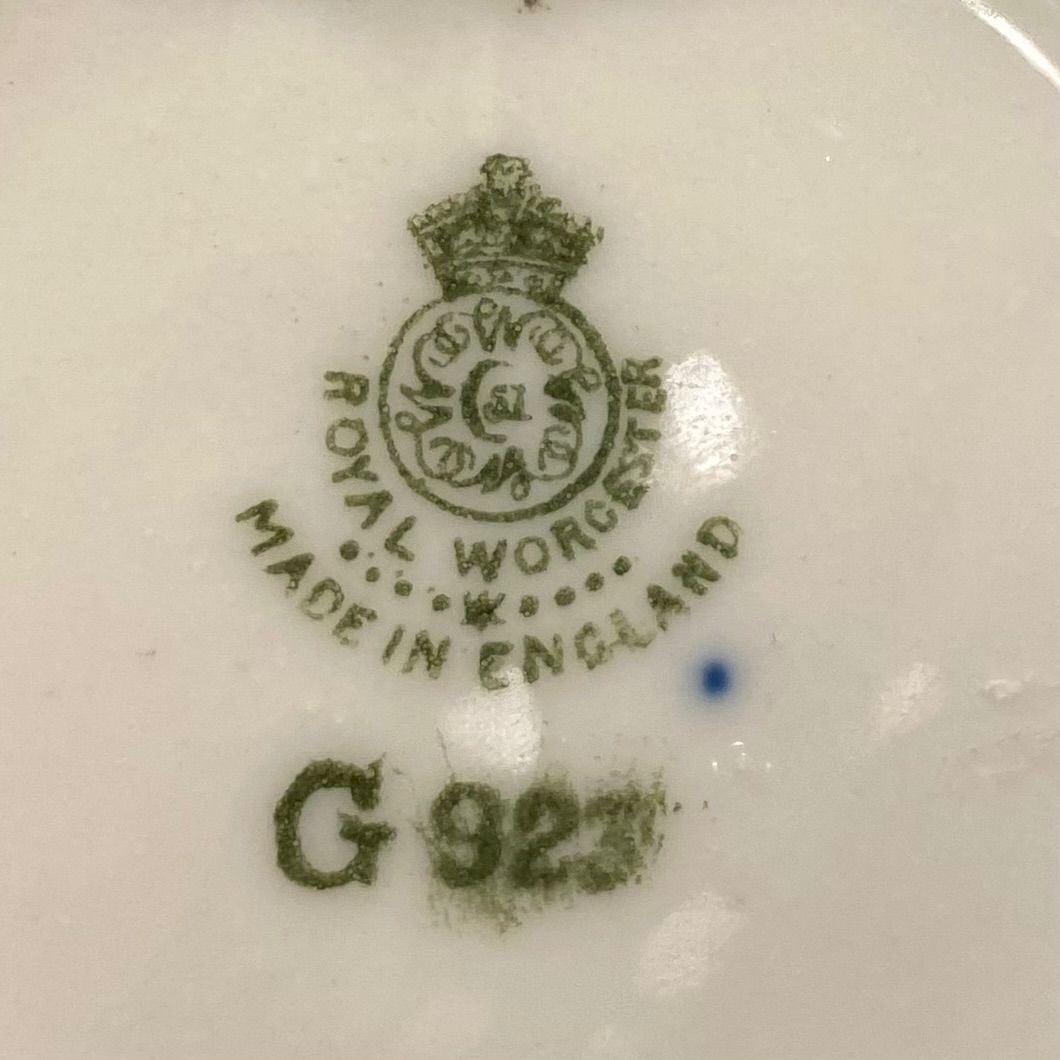 1924年 イギリス ロイヤルウースター ペインテッド フルーツ花瓶 共箱
