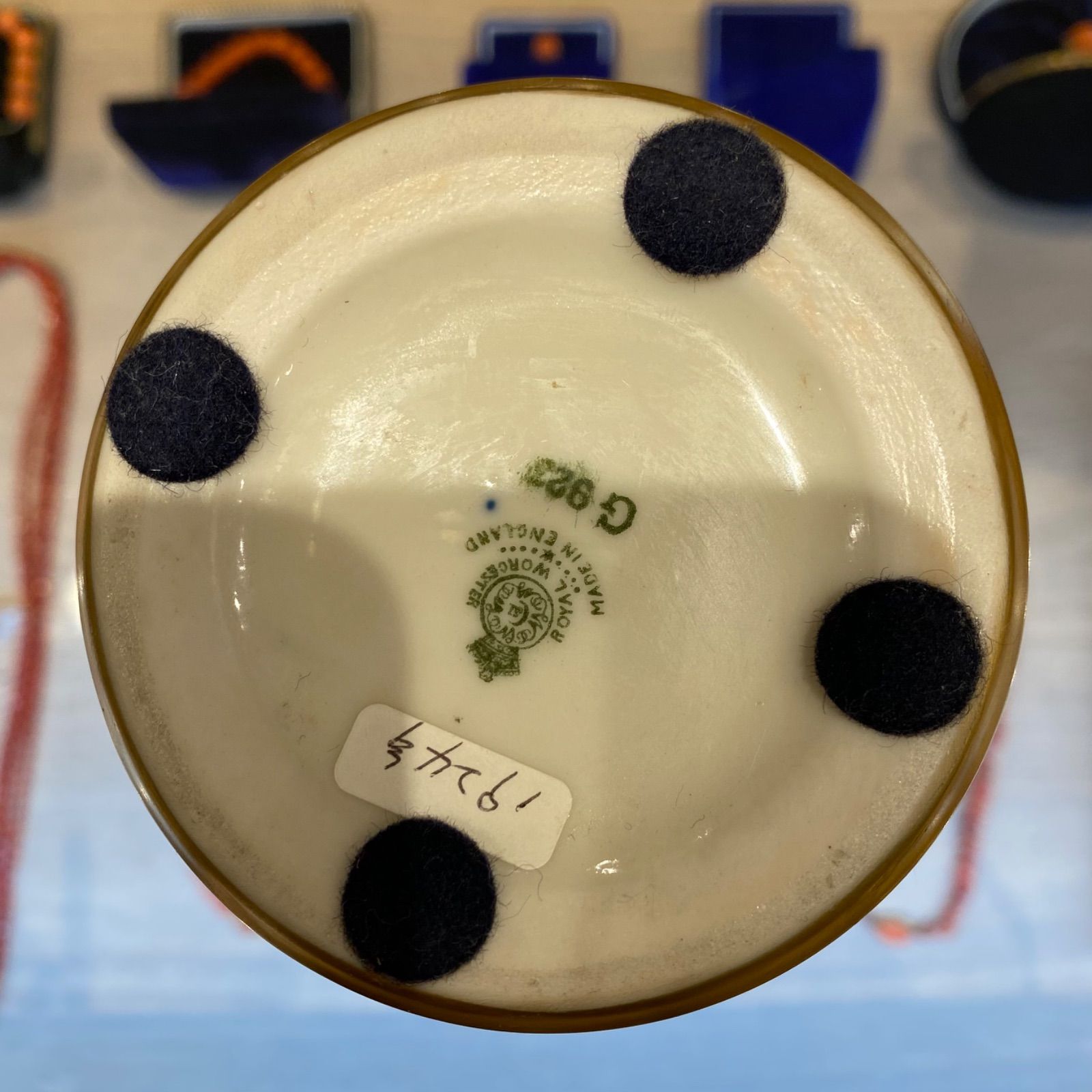 1924年 イギリス ロイヤルウースター ペインテッド フルーツ花瓶 共箱