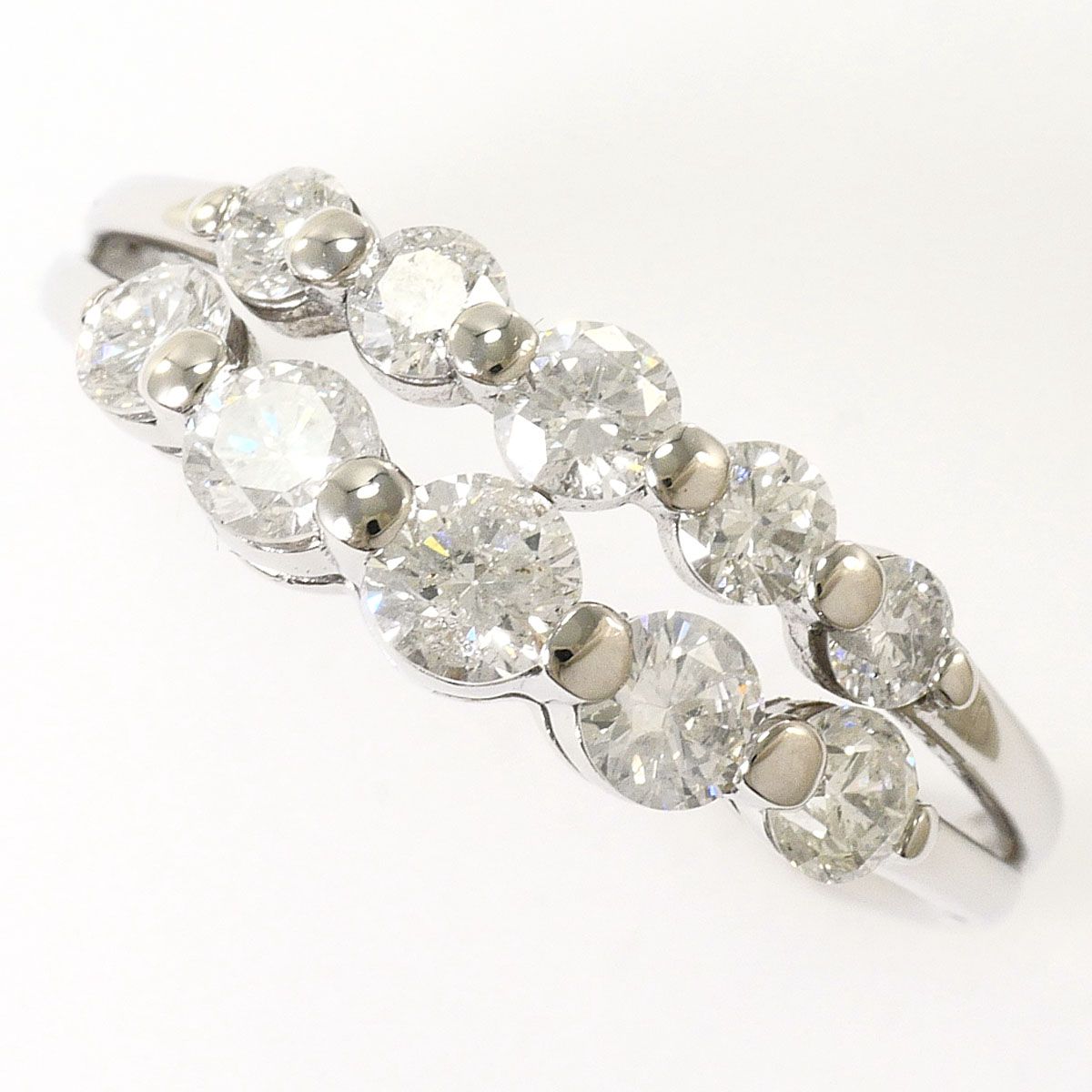 PT900/プラチナ リング・指輪 11.5号 ダイヤモンド 1.00ct 鑑別書 総重量約3.7g