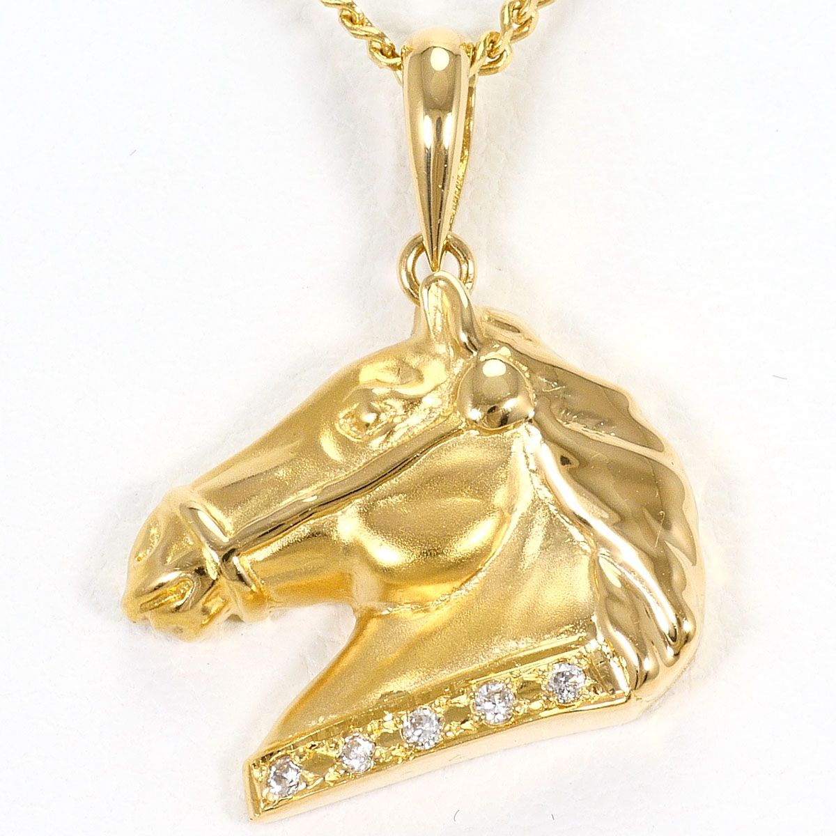 K18YG ネックレス ダイヤモンド 0.04ct 鑑別書 総重量約4.7g 約40cm 81,400円