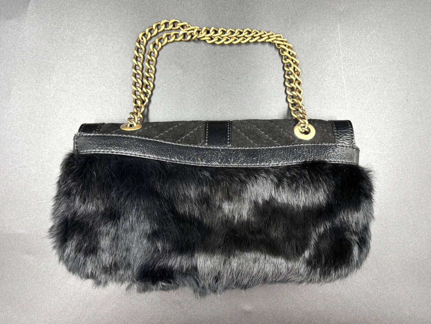 【未使用に近い】Rafe リアルファー ショルダーバッグ ハンドバッグ 2way