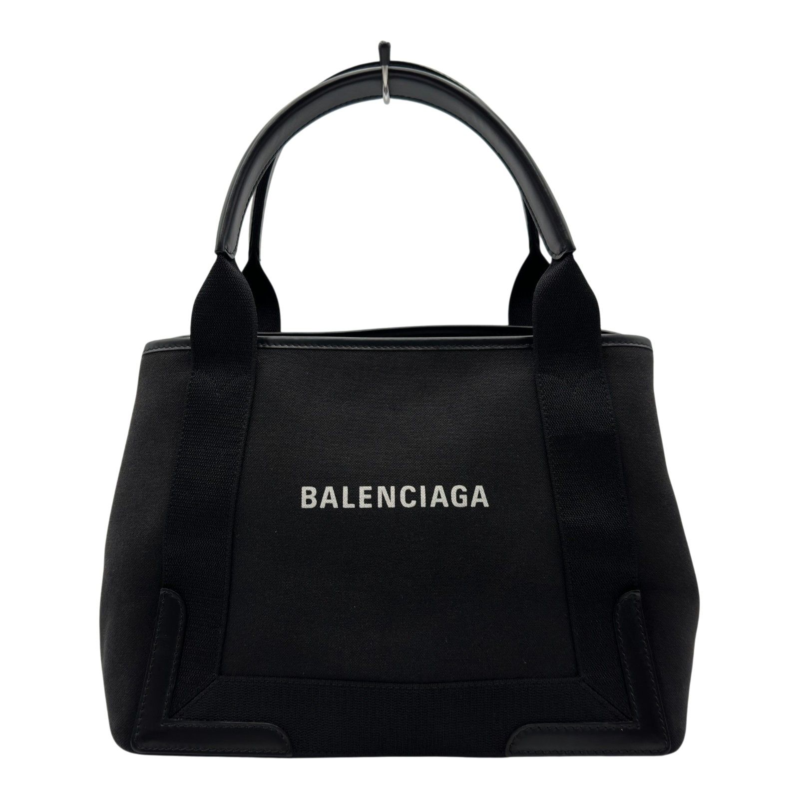 バレンシアガ BALENCIAGA ネイビーカバスS 339933 ブラック キャンバス レディース トートバッグ