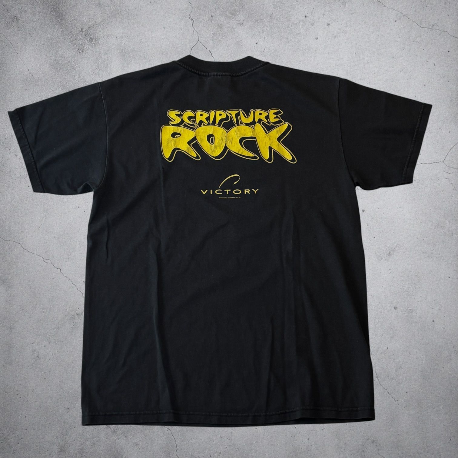 00s SMILE S/S TEE スマイル 半袖Tシャツ M BLACK 黒 Hanes SCRIPTURE ROCK 古着