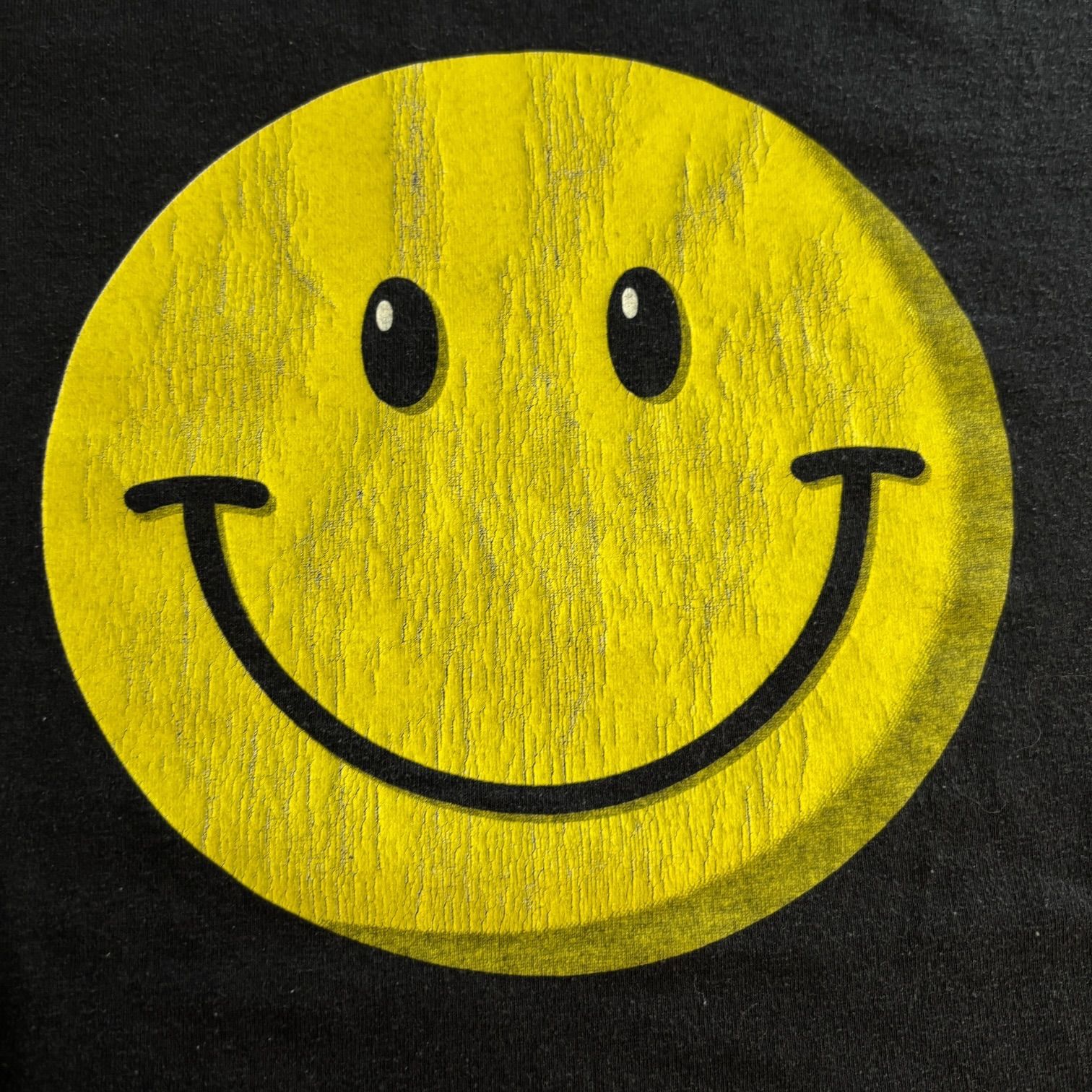 00s SMILE S/S TEE スマイル 半袖Tシャツ M BLACK 黒 Hanes SCRIPTURE ROCK 古着