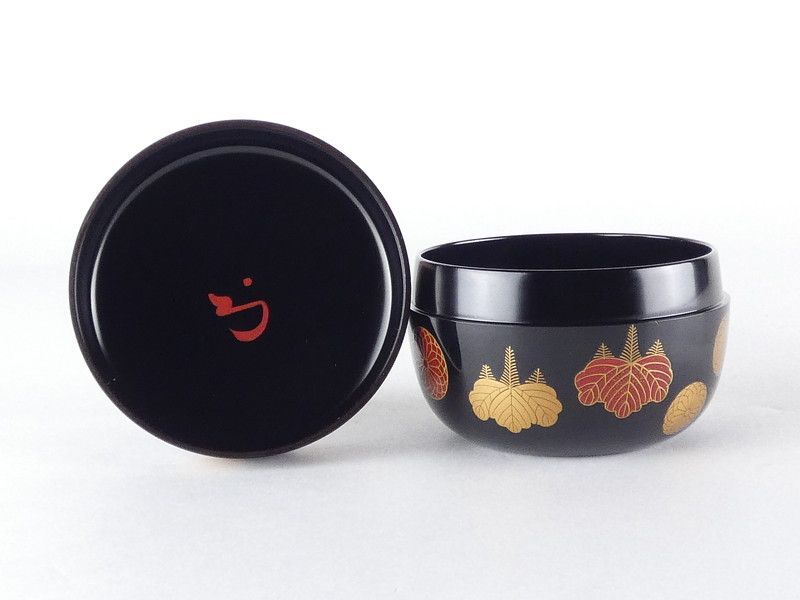 尋牛斎 書付 漆匠春象「高台寺蒔絵 平棗」共箱 保証品 茶道具 /R(tn14