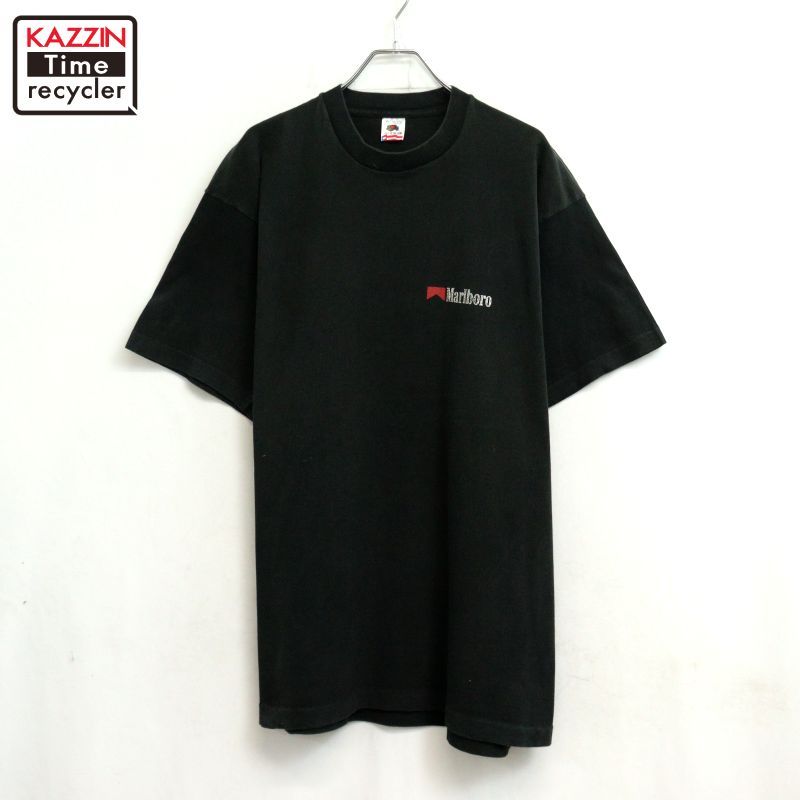 90s USA製 vintage Marlboro Fruit of the Loom 両面プリント 半袖Ｔシャツ メンズ 表記XLサイズ
