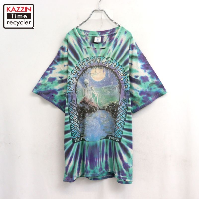 90s vintage グレイトフルデッド Grateful Dead DELTA タイダイ柄 バンドＴシャツ メンズ 表記XLサイズ