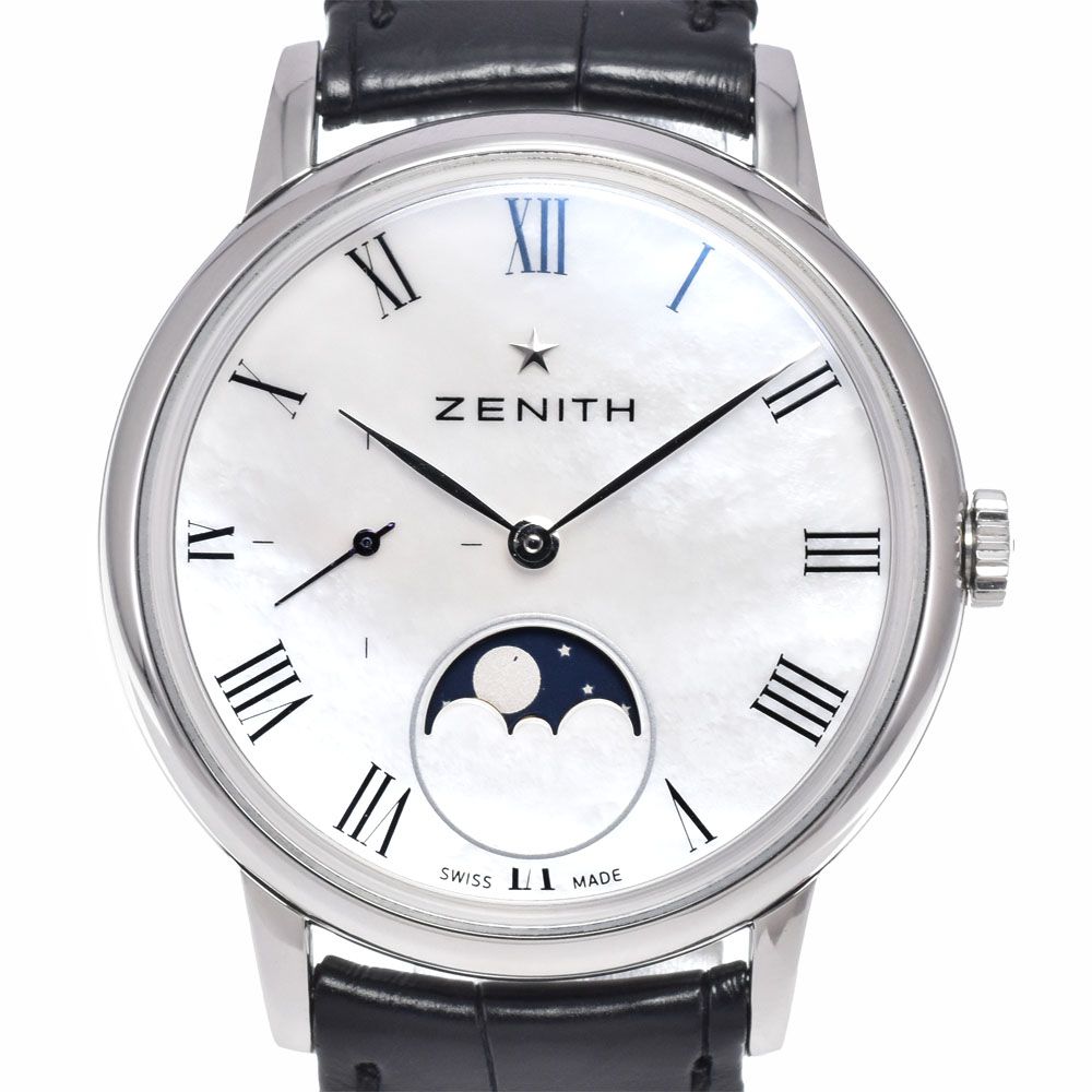 ゼニス ZENITH 03.2320.692 エリートムーンフェイズ ホワイトシェル 自動巻き レディース 美品 腕時計 C#149701 188,900円