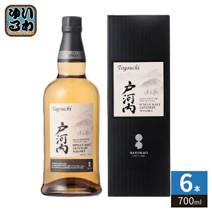 サクラオ 戸河内 シングルモルト ジャパニーズウイスキー 700ml 瓶 6本 (1本入×6 まとめ買い)