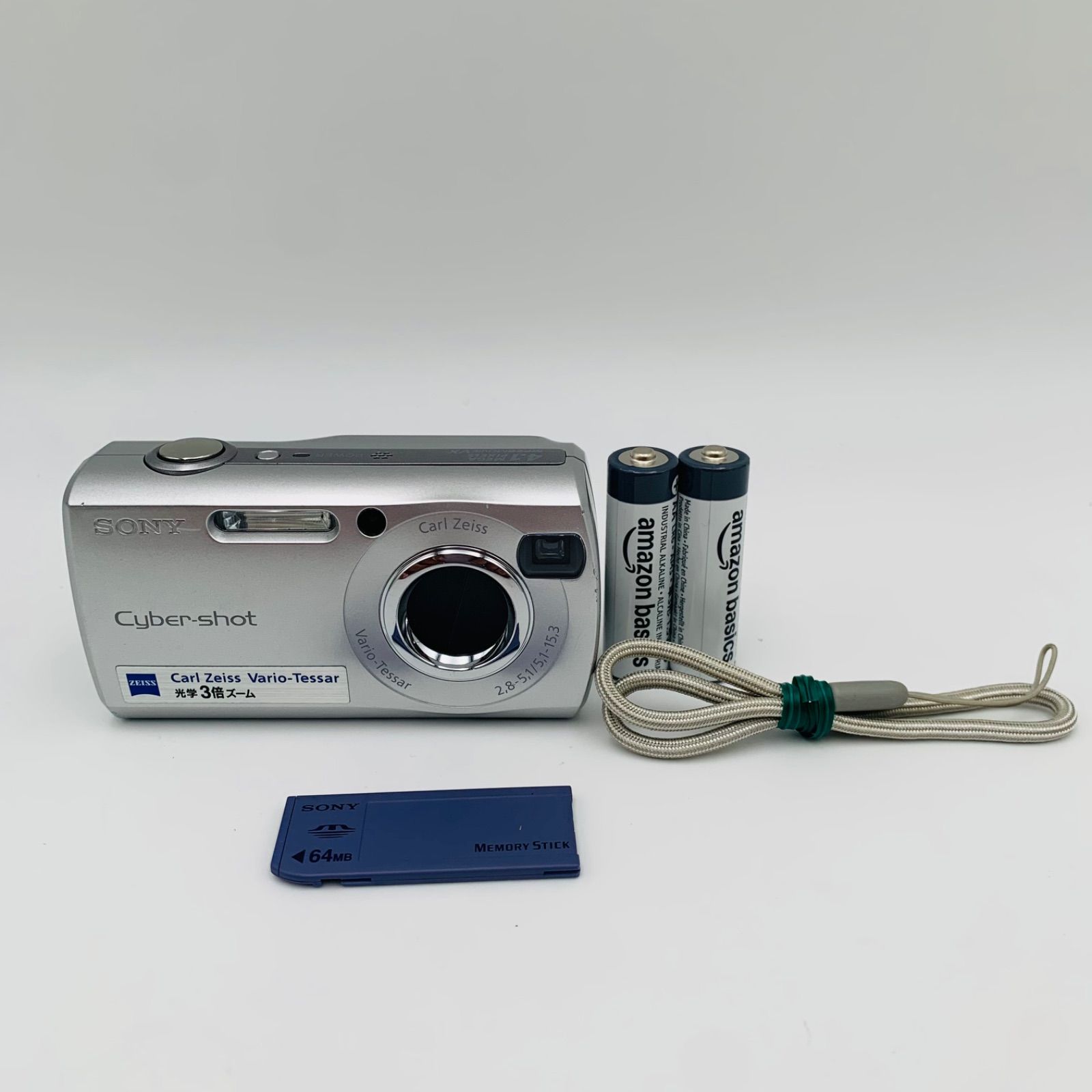 [Good Condition] SONY Cyber-shot DSC-S40 Silver AA Battery • Memory Stick • Strap (0852)