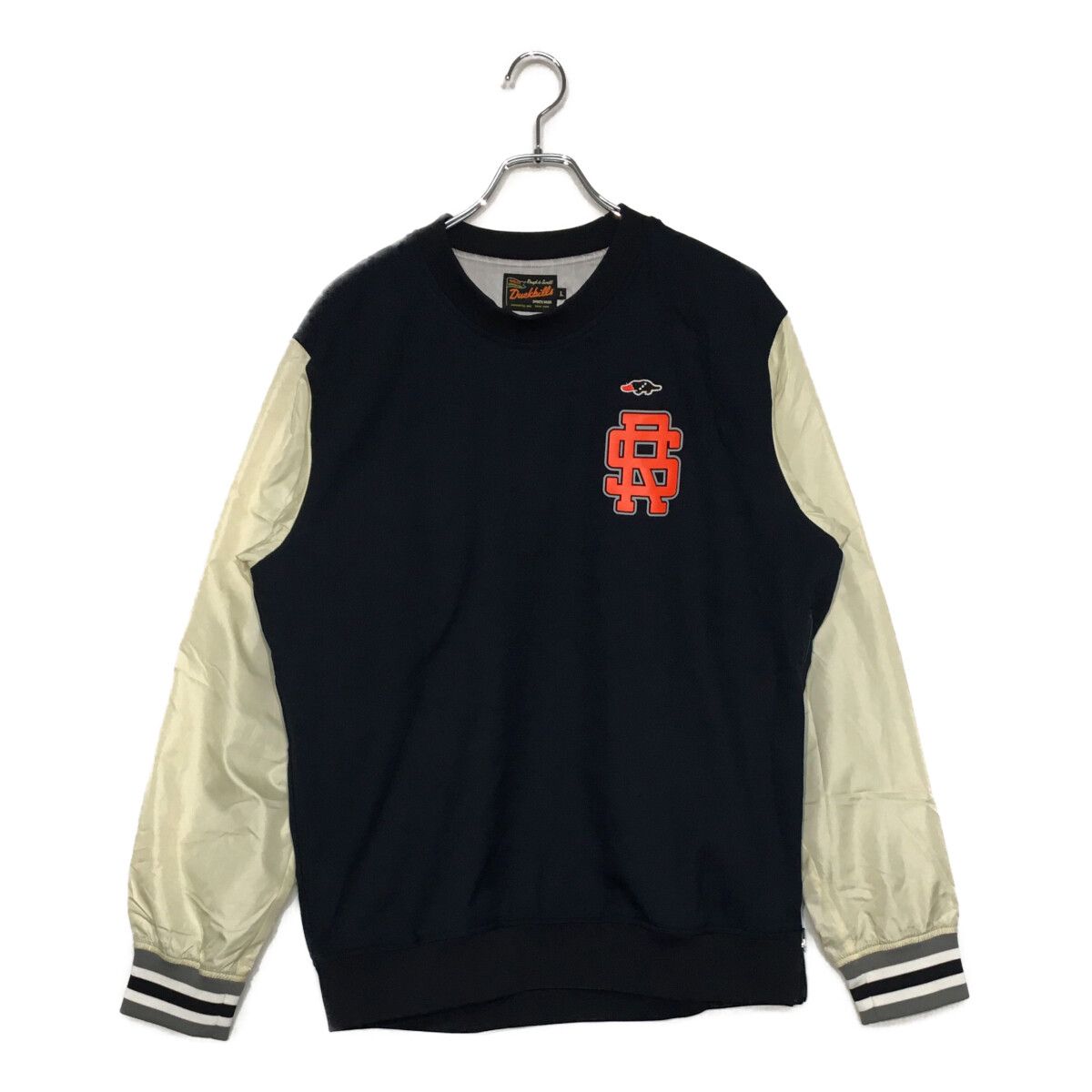 中古 メンズ ラフ＆スウェル rough&swell スニードジャック L 紺 ネイビー 銀色裏地 クルーネック