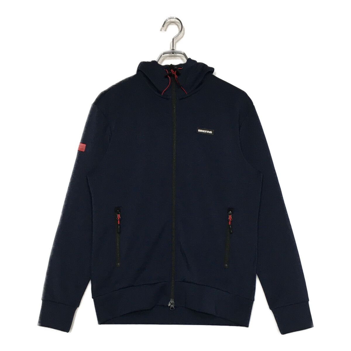 中古 メンズ ブリーフィング BRIEFING パーカー M 紺 ネイビー ダブルジップ ジャージ素材 16,717円