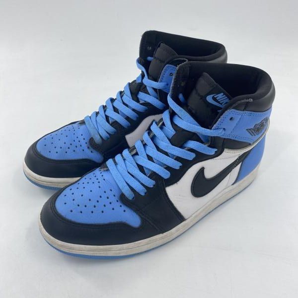 【中古】NIKE AIR JORDAN 1 Retro High OG University Blue/UNC Toe スニーカー 27cm DZ5485-400 ブルー ブラック ホワイト ナイキ[10]