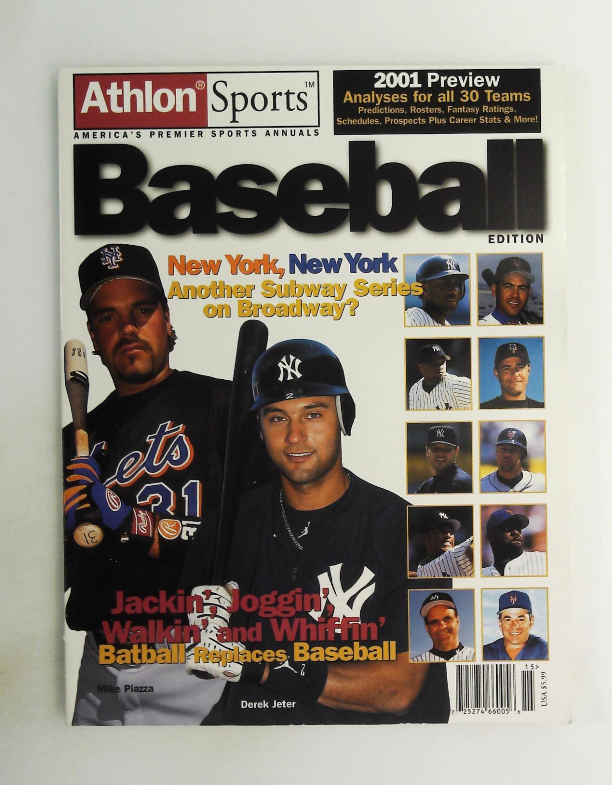 Athlon Sports Baseball Edition 2001 Magazine Special Feature Predictions and Analysis