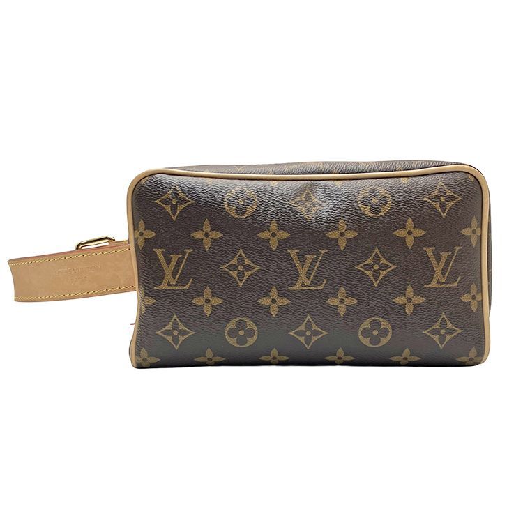 LOUIS VUITTON ルイヴィトン モノグラム ロッカー ドップ･キット M83112 セカンドバッグ クラッチバッグ ブラウン レザー 60,500円