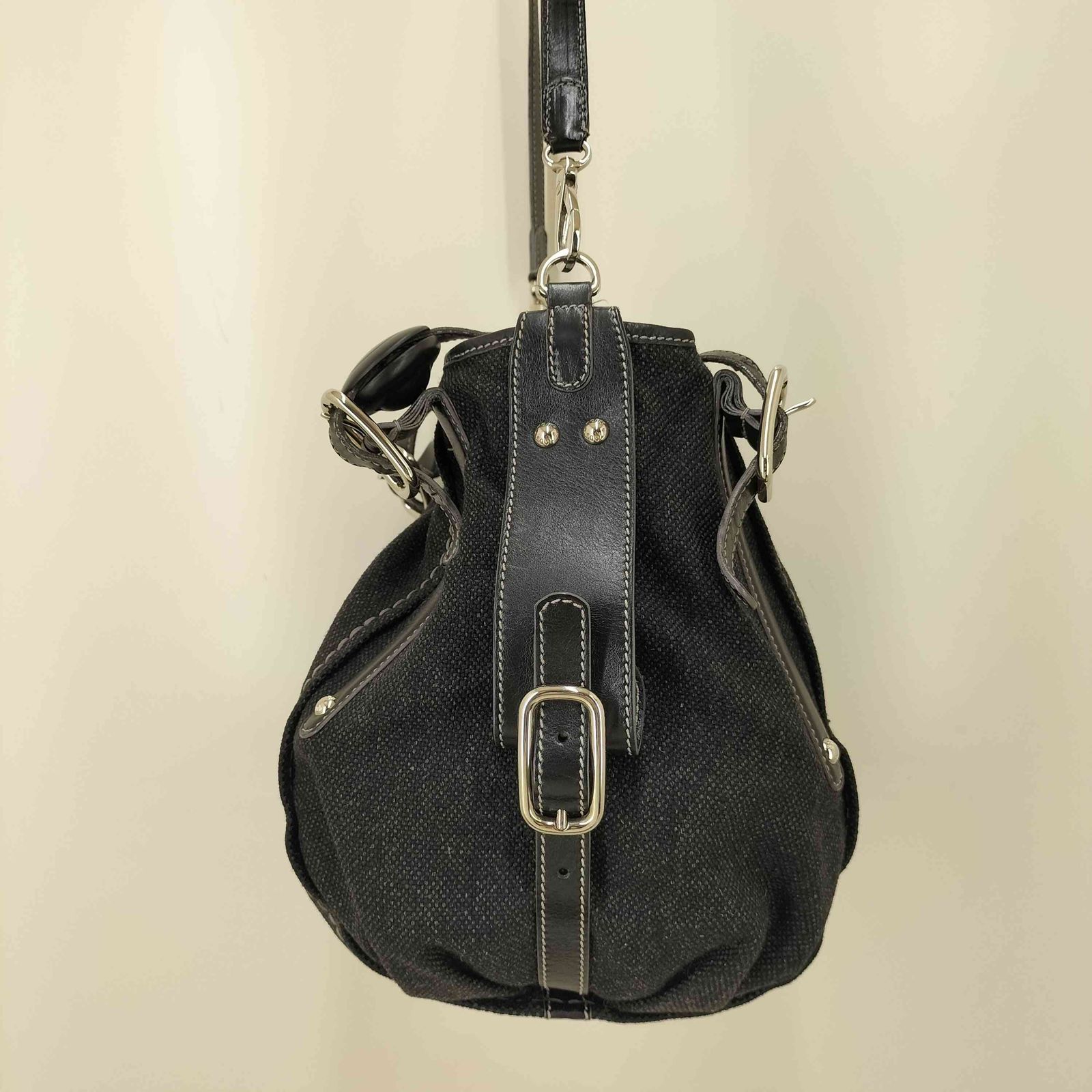 トッズ TOD’S ロゴ刻印 ウール 2WAY ショルダーバッグ レディース 表記無 トッズ TOD’S ロゴ刻印 ウール 2WAY ショルダーバッグ レディース 表記無