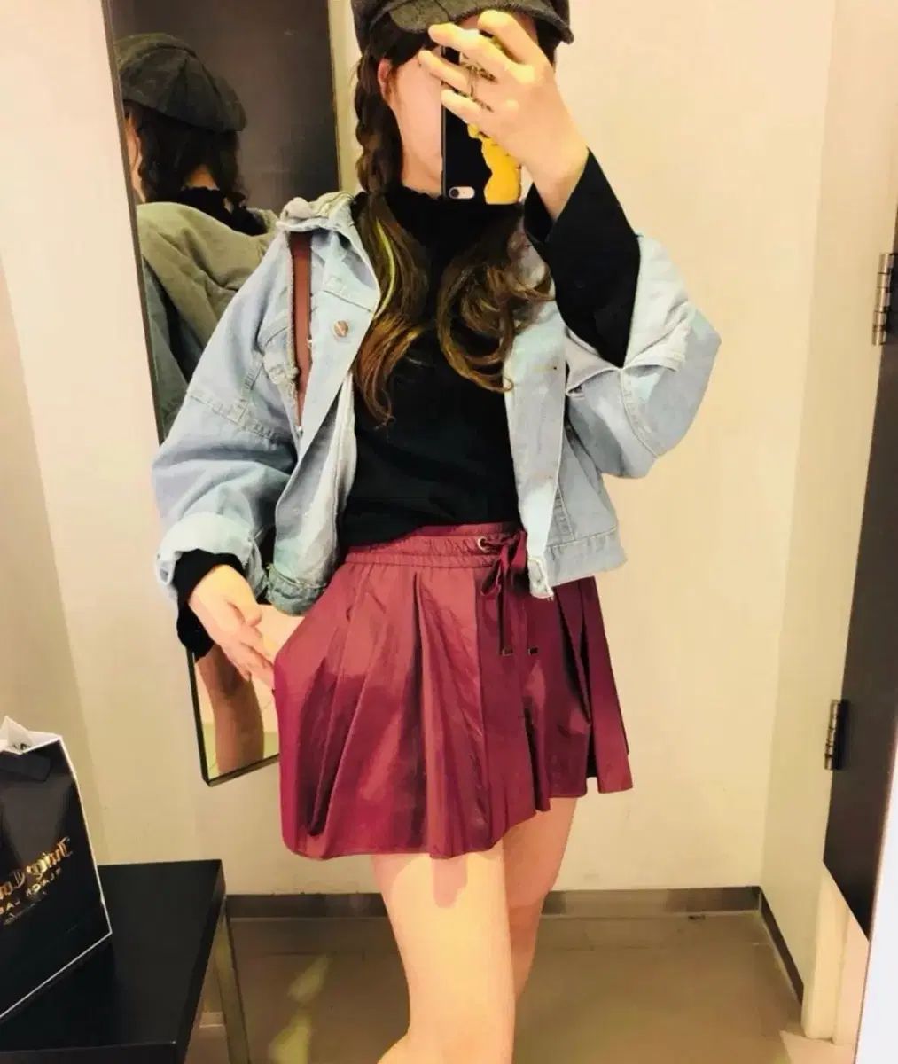 BIRD BY JUICY COUTURE バーガンディ プリーツ キュロット