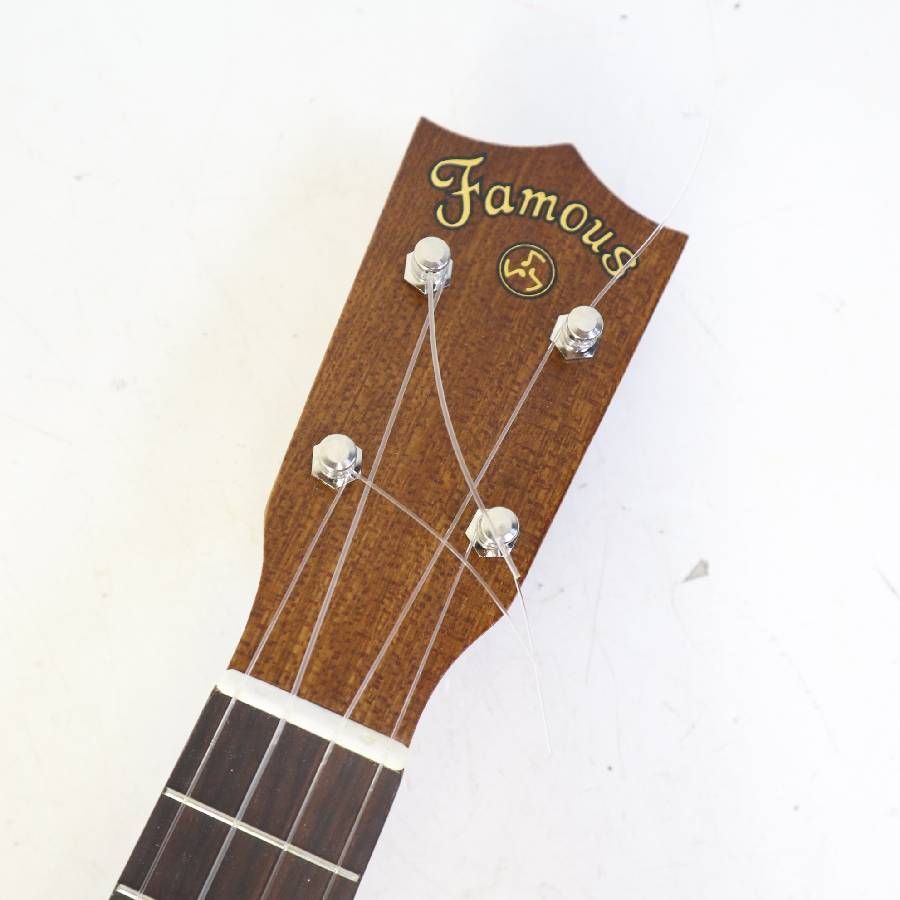 美品】 Famous フェイマス FU-120 ソプラノ ウクレレ 名器 ケース付き