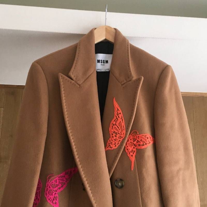 MSGM チェスターコート 美品 MSGM エムエスジーエム 刺繍 チェスター コート38 - メルカリ