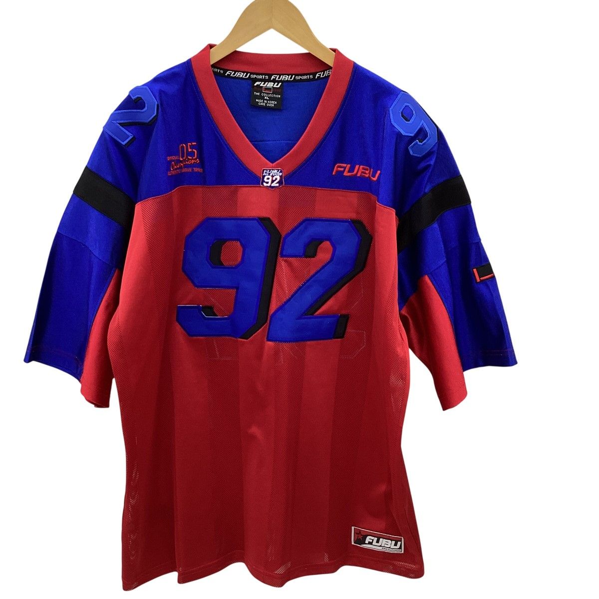 FUBU フブ メンズ Tシャツ SIZE XL ブルー×レッド