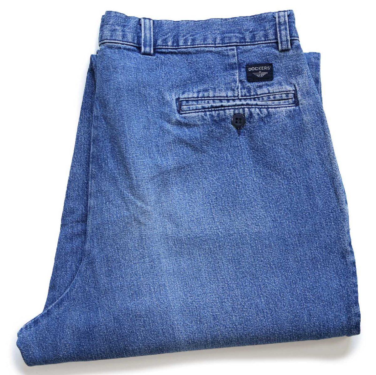 00s DOCKERSドッカーズ ツータック スラックス デニムパンツ W36 L30