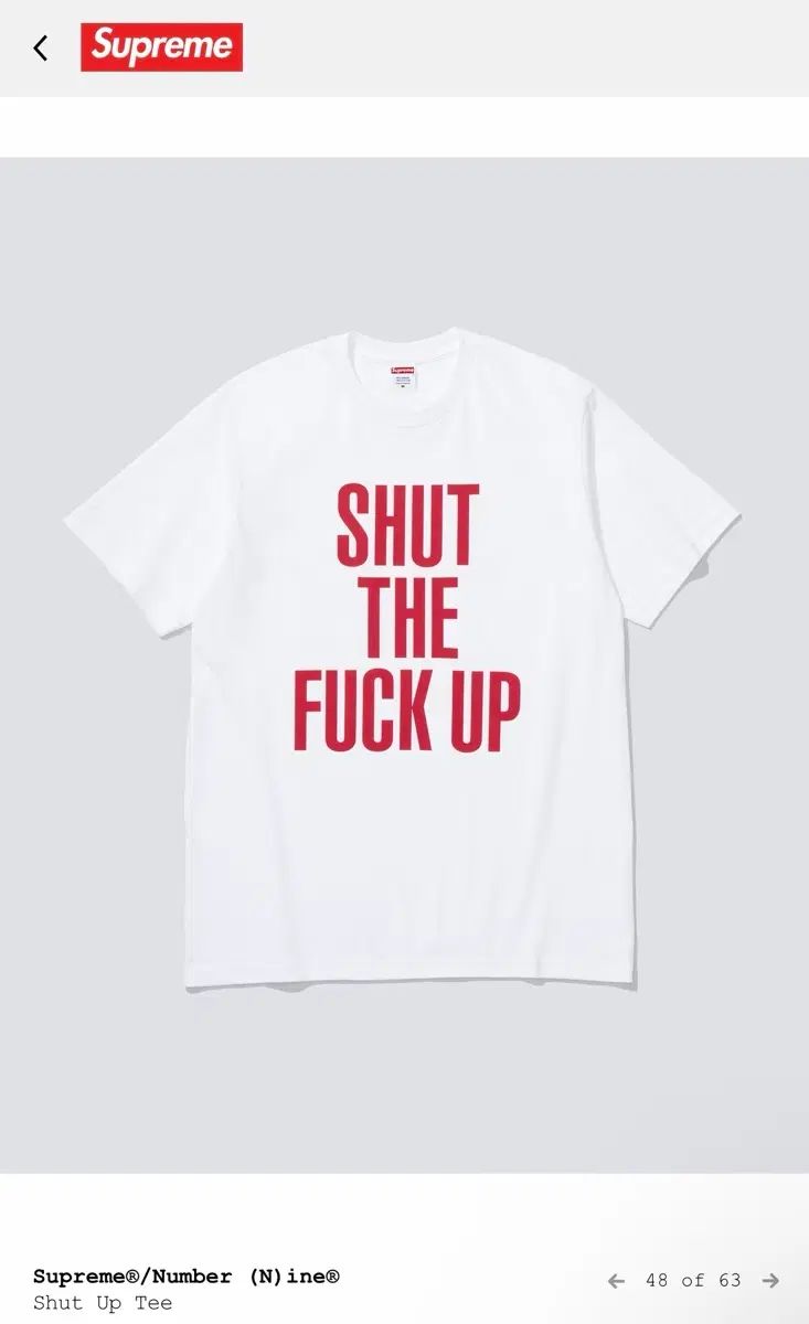 XXL 25fw シュプリーム x ナンバーナイン Tシャツ