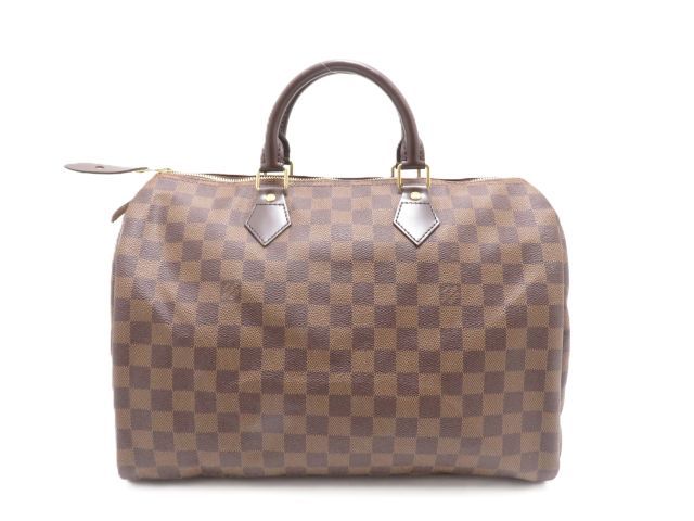 LOUIS VUITTON ルイ・ヴィトン バッグ スピーディ35 ダミエ ﾊﾞｯｸﾞ N41363 ハンドバッグ ダミエキャンバス ブラウン ユニセックス【中古】431