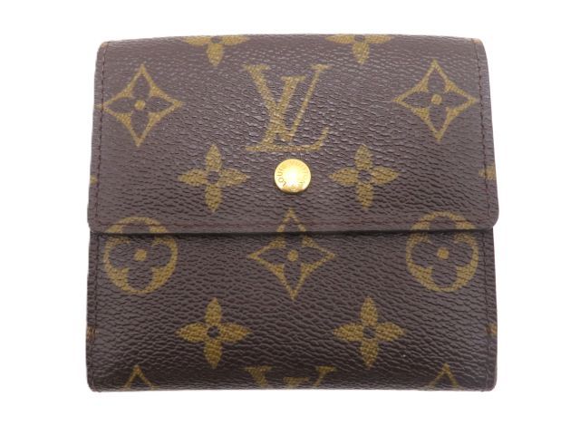 LOUIS VUITTON ルイ・ヴィトン バッグ ポルトフォイユ・エリーズ モノグラム ｻｲﾌ･小物 M61654 三つ折り財布 モノグラムキャンバス ブラウン ユニセックス【中古】431