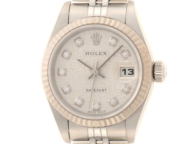 ROLEX ロレックス ウォッチ デイトジャスト 時計 79174G 腕時計 ステンレススチール シルバーホリコン/N10PD文字盤 シルバー シルバーホリコン文字盤 レディース【中古】431