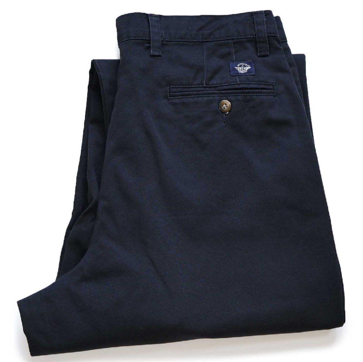 90s DOCKERSドッカーズ LOOSE FIT ツータック スラックス コットンパンツ 濃紺 W34 L32★Levi'sリーバイス オールド ビンテージ ルーズ 6,035円