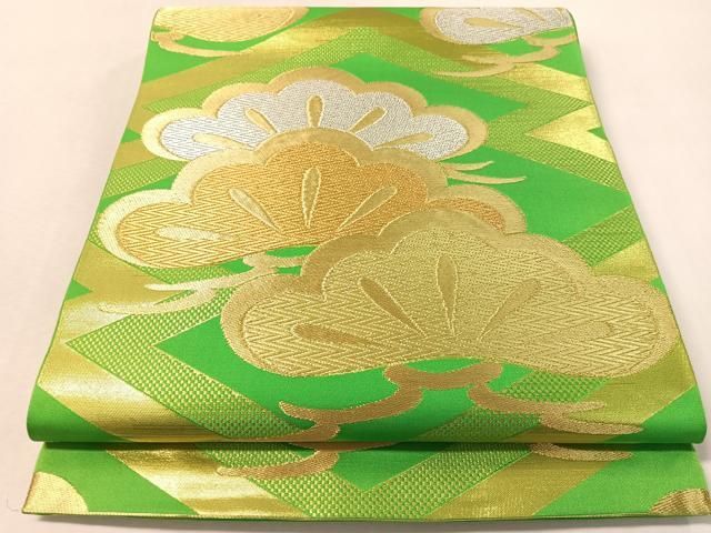 平和屋着物●西陣　川島織物　六通柄　本袋帯　松　金銀糸　正絹　逸品　未使用　CABL6201vp 24,050円