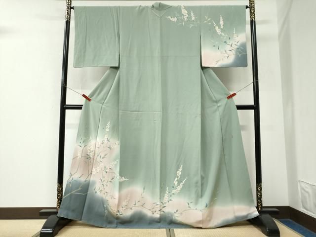 平和屋着物●本加賀友禅作家　談義所栄二　訪問着　草花文　暈し染め　正絹　逸品　CABK7765yc 46,800円