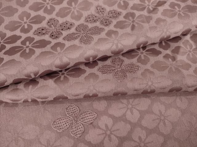 平和屋着物●上質な色無地　中国三大刺繍　スワトウ刺繍　汕頭刺繍　花菱地紋　鴇浅葱色　正絹　逸品　AABL7278ck