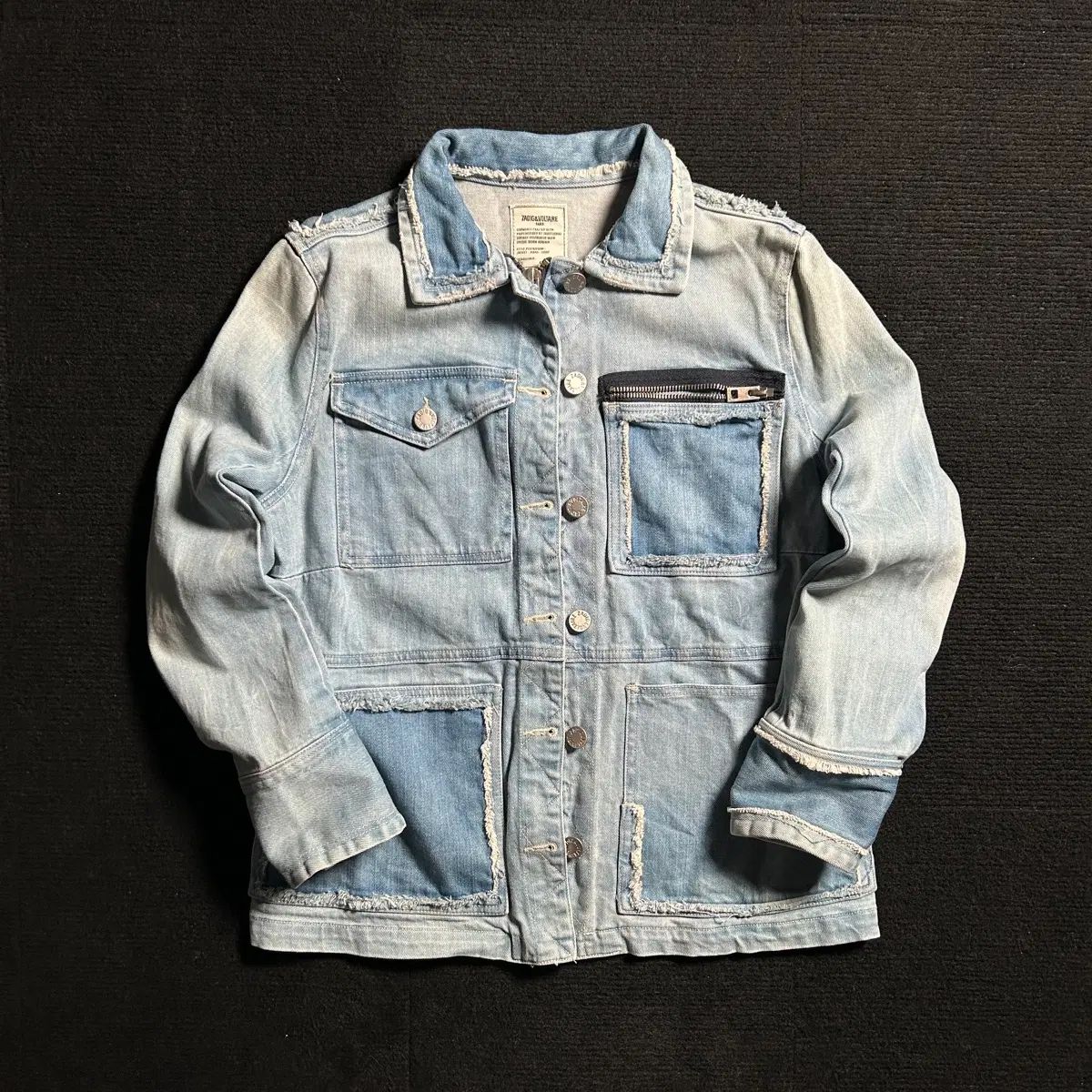ZADIG&VOLTAIRE ザディグ・エ・ヴォルテール キックデストロイ デニム ジャケット 22,273円