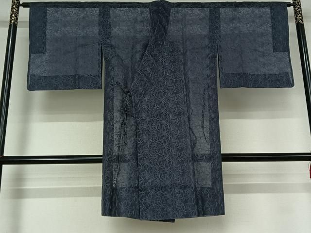 平和屋着物▽道中着　スリーシーズン　春夏秋　塵除け　草花文　ロング丈　正絹　逸品　AABK2085jh 7,592円
