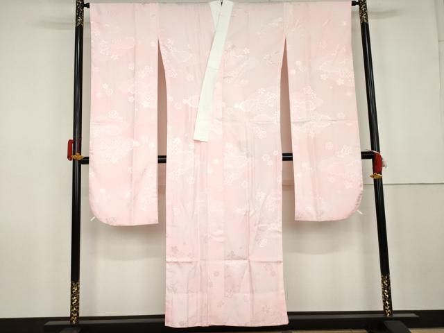 平和屋着物●振袖用長襦袢　無双仕立て　雲重ね舞桜地紋　洗える着物　AABK1809cs