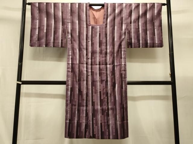 平和屋着物＃道行コート　雨コート　単衣　吉祥間道　ロング丈　正絹　逸品　CABI6356in