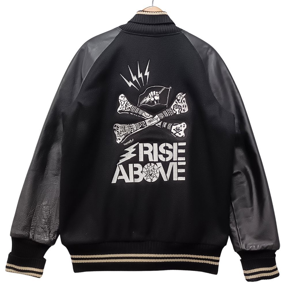 ダブルタップススタジャン WTAPS ダブルタップス 初期 golden bear製 RISE ABOVE クロスボーン