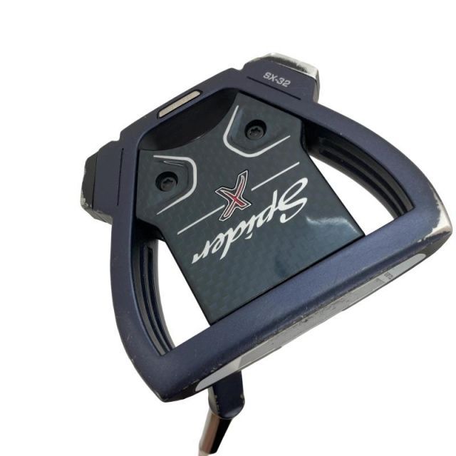 【中古】 テーラーメイド Spider X BLUE/WHITE スモールスラント 33インチ パター PT スチール(ブラック) (フレックスその他) メンズ 男性用 右利き 右用 Cランク ゴルフクラブ