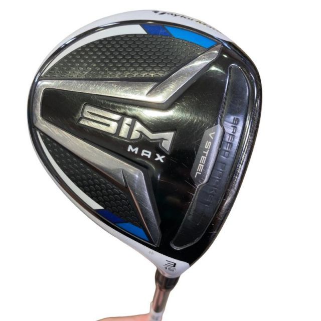 【中古】 テーラーメイド SIM MAX 3W USA フェアウェイウッド FW 純正特注シャフト (フレックスS) メンズ 男性用 右利き 右用 Cランク ゴルフクラブ