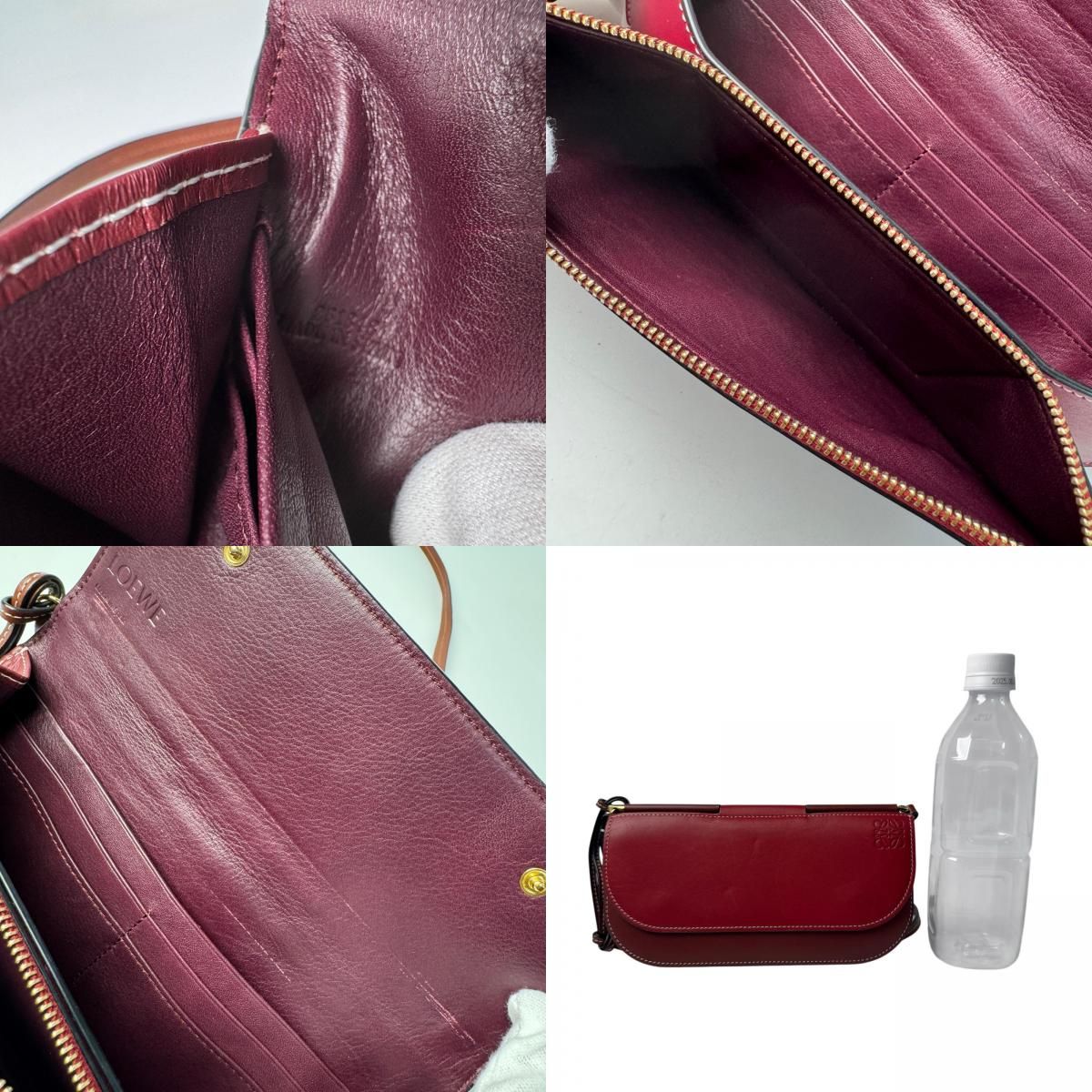 ロエベ LOEWE ゲートポシェット ショルダーバッグ ウォレット ボルドー 