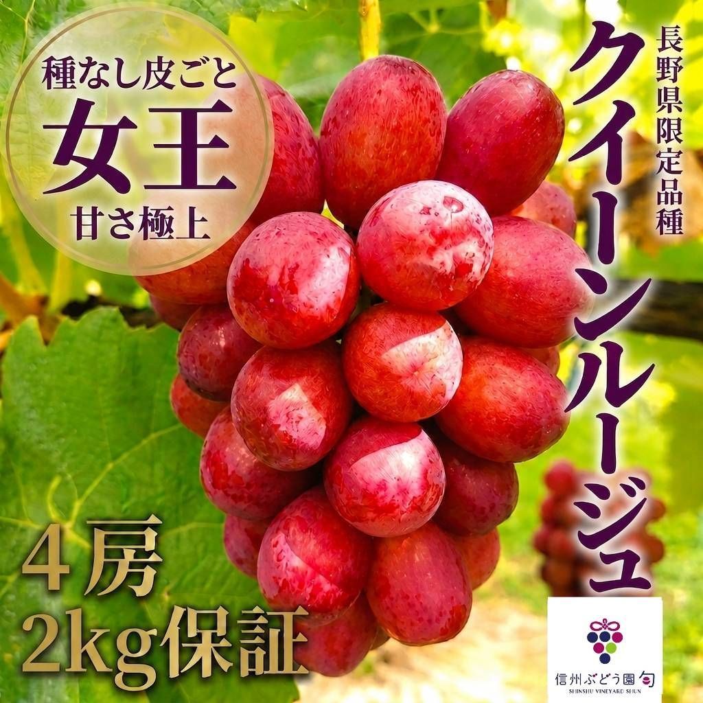 予約【クイーンルージュ2㎏】長野県産 ぶどう ギフト - メルカリ