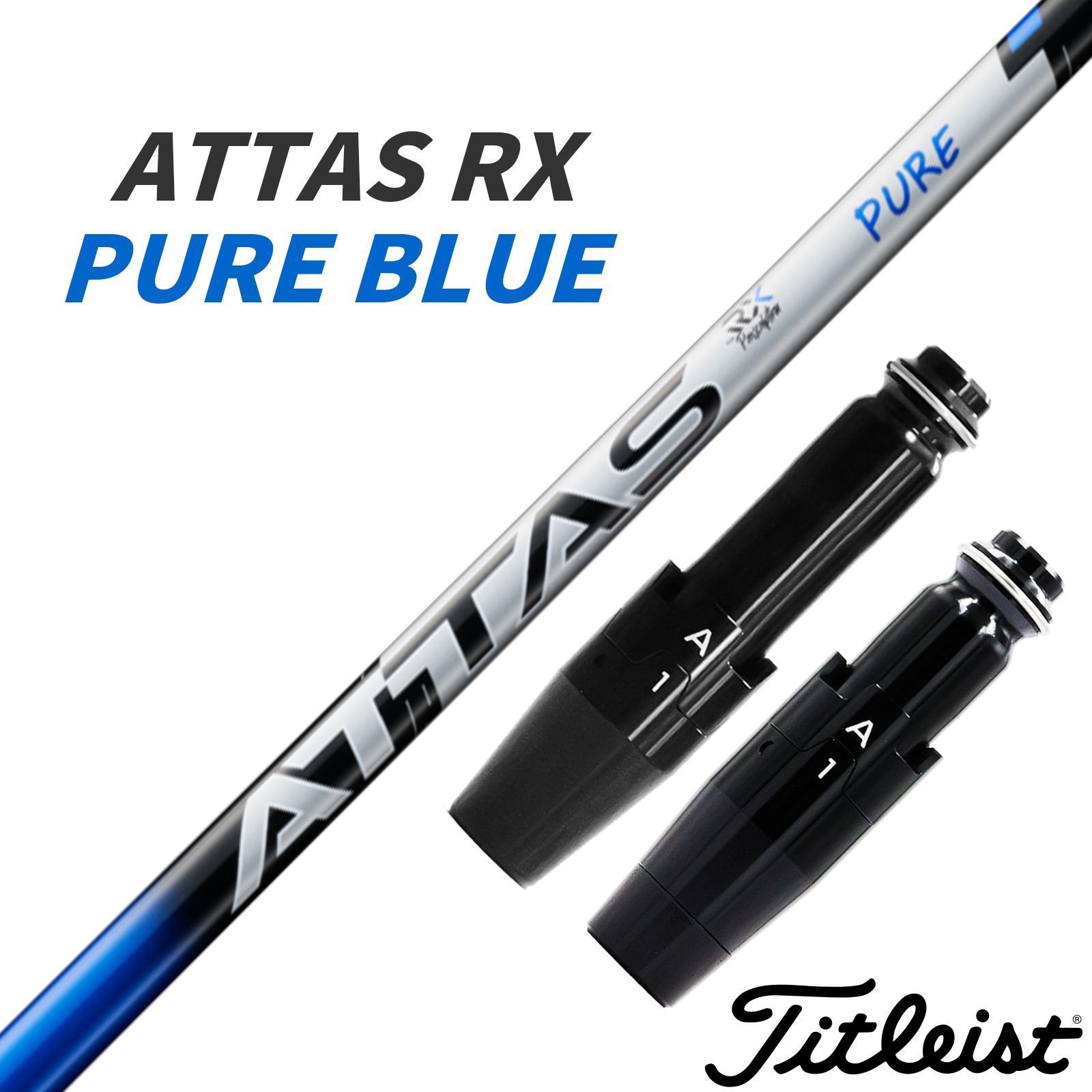RusTick タイトリスト用互換品スリーブ付きシャフト ATTAS RX PURE BLUE アッタス ピュア ブルー 青 日本仕様