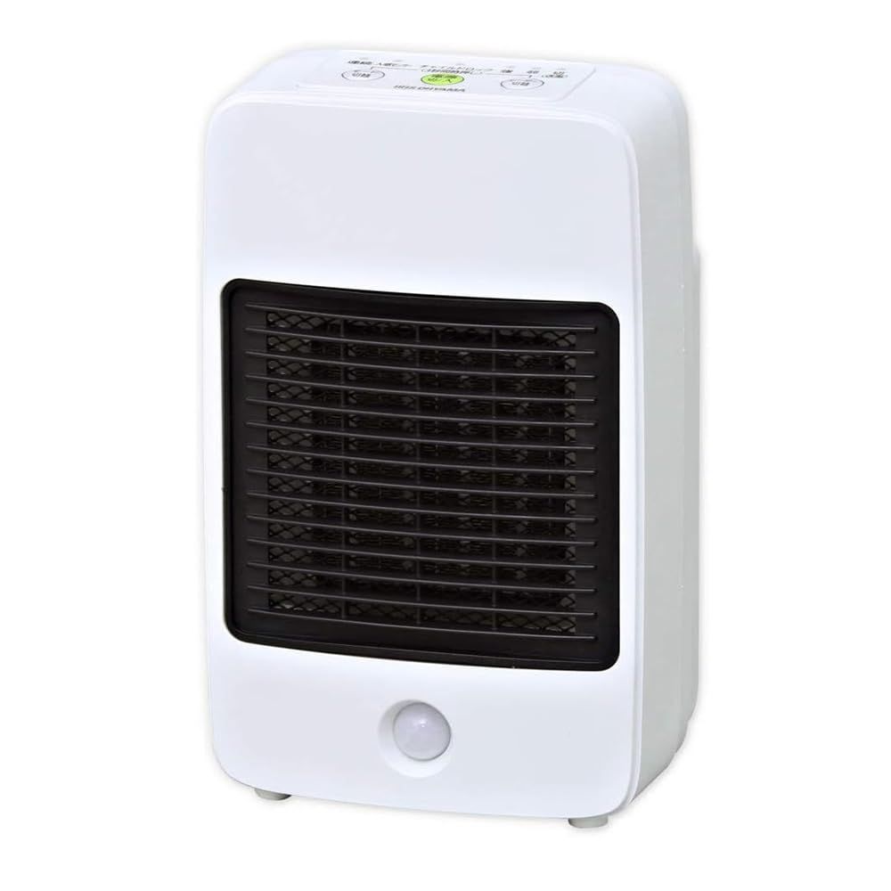 アイリスオーヤマ セラミックファンヒーター セラミックヒーター 人感センサー付き 800W 小型・中型 ~5畳 マイコン式 JCH-M082T ホワイト 5e3fc17e