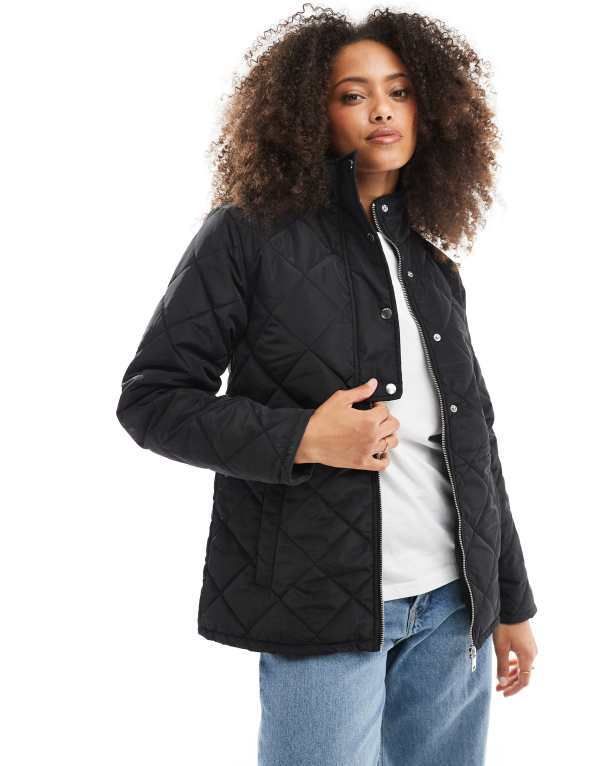 オンリー レディース アウター ジャケット・ブルゾン タイディテール スタンドネック キルティング ジャケット ONLY tie detail funnel neck quilted jacket B 20,576円